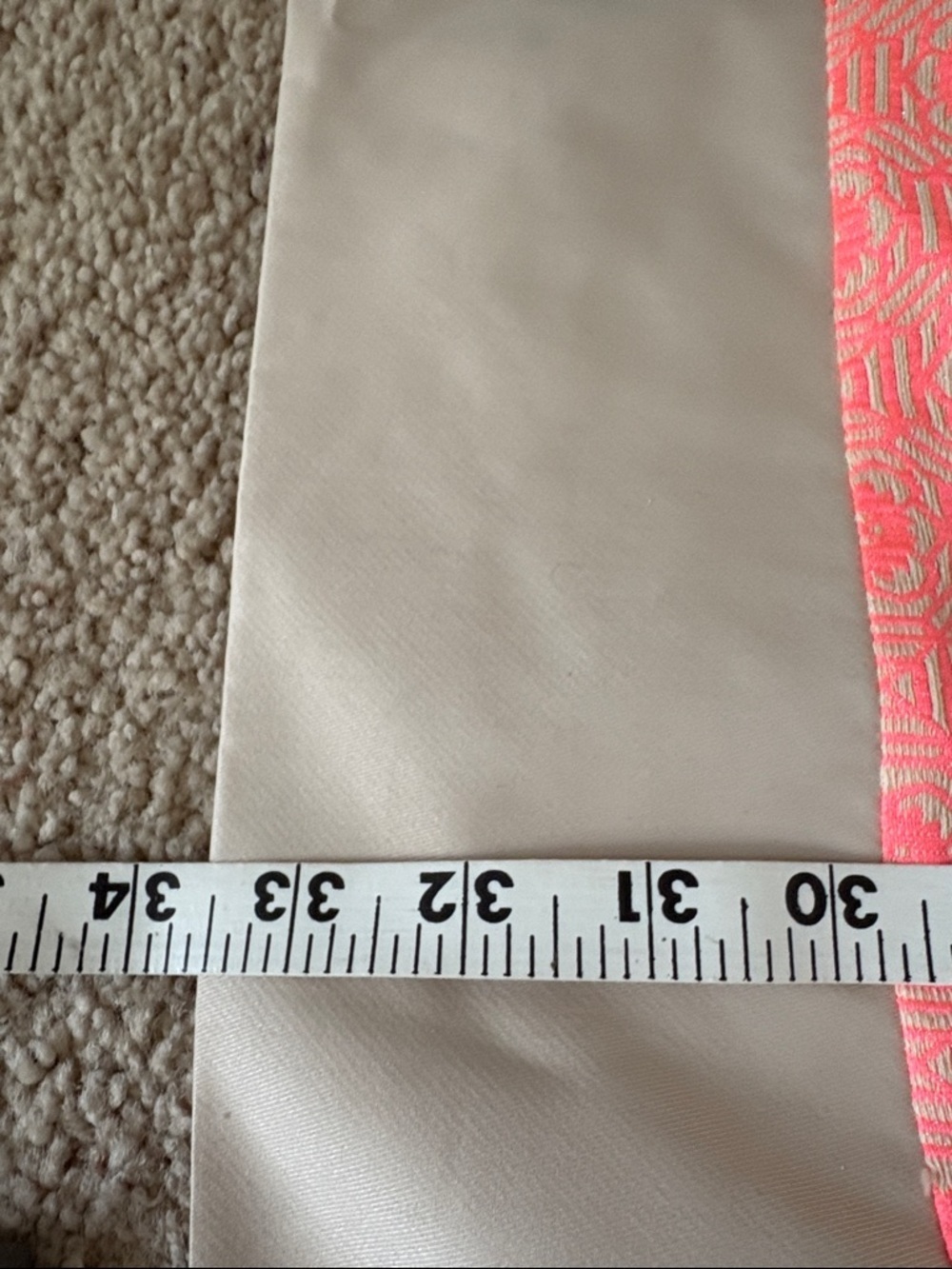 C.Luce Coral and Cream Geometric Floral Dress Fabric sz M - Picture 6 of 9